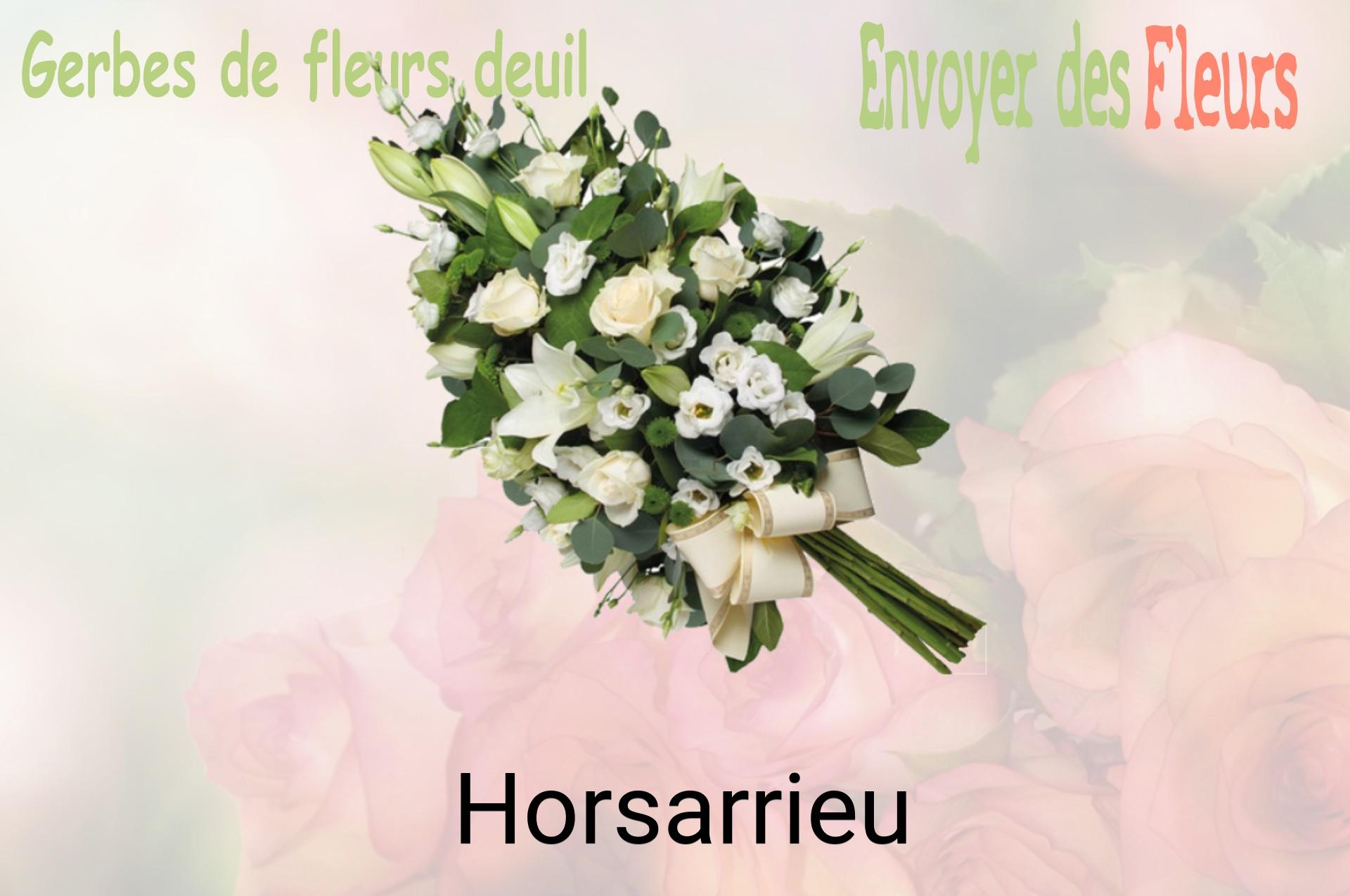Gerbe de fleurs de deuil livrée à Horsarrieu